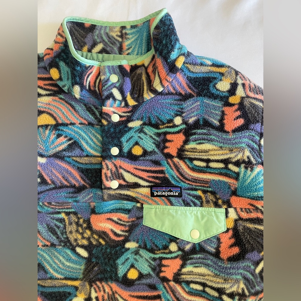 Patagonia Synchilla Women's XXL / Men's XL Snap-t Pullover Joy Pitch Blue Unisex